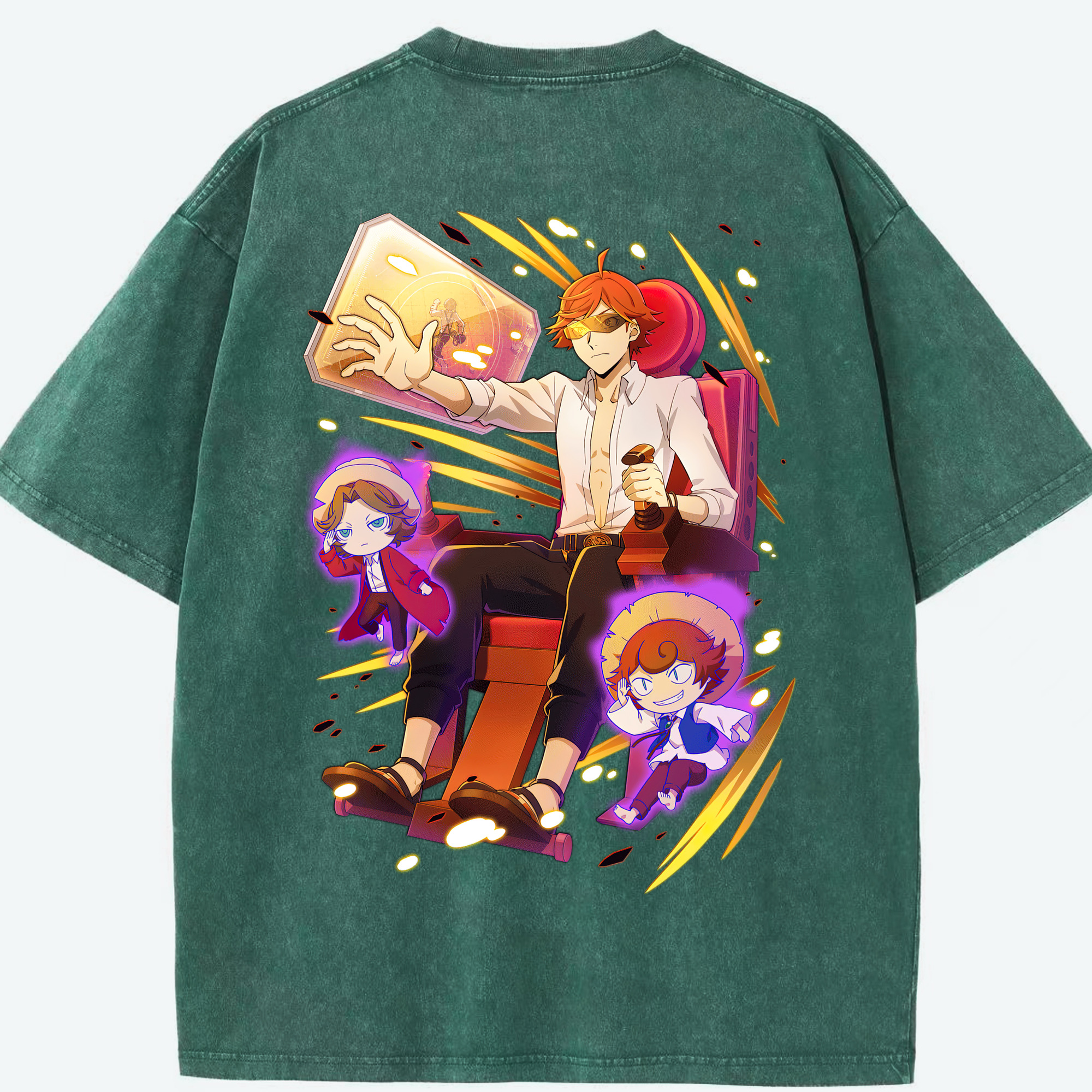 （画像用） 文豪ストレイドッグス Bungo Stray Dogs 綿100% ヴィンテージ風 半袖Tシャツ（背面プリント）